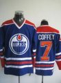 nhl edmonton oilers #7 coffey lt.blue