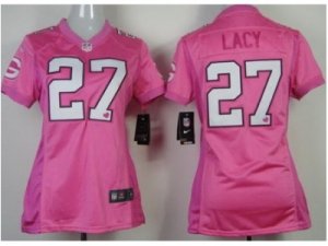 Nike Women Green Bay Packers #27 Eddie Lacy Pink Love Jerseys