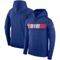 New York Giants Nike Sideline Team Performance Pullover Hoodie Royal