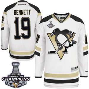 Mens Reebok Pittsburgh Penguins #19 Beau Bennett Premier White 2014 Stadium Series 2016 Stanley Cup Champions NHL Jersey