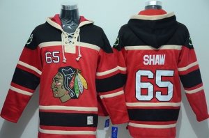 Chicago Blackhawks #65 Andrew Shaw Red Sawyer Hooded Sweatshirt Stitched NHL Jersey