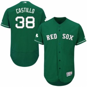 Men\'s Majestic Boston Red Sox #38 Rusney Castillo Green Celtic Flexbase Authentic Collection MLB Jersey