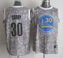 Warriors #30 Stephen Curry Gray City Luminous Jersey