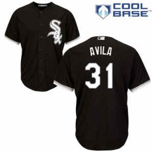 Men\'s Majestic Chicago White Sox #31 Alex Avila Replica Black Alternate Home Cool Base MLB Jersey