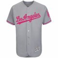 Men's L.A. Dodgers Majestic Blank Gray Fashion 2016 Mother's Day Flex Base Team Jersey