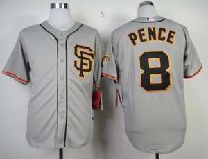 mlb jerseys san francisco giants #8 PENCE grey