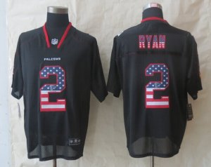 Nike Atlanta Falcons #2 Ryan Black Jerseys(Elite USA Flag Fashion)