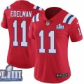 Nike Patriots #11 Julian Edelman Red Women 2019 Super Bowl LIII Vapor Untouchable Limited Jersey