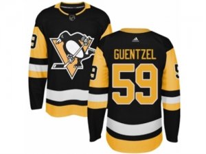 Mens Adidas Pittsburgh Penguins #59 Jake Guentzel Premier Black Home NHL Jersey