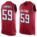 Mens Nike Atlanta Falcons #59 DeVondre Campbell Limited Red Player Name & Number Tank Top NFL Jersey