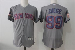 Yankees #99 Aaron Judge Gray 2017 Stars & Stripes Flexbase Jersey