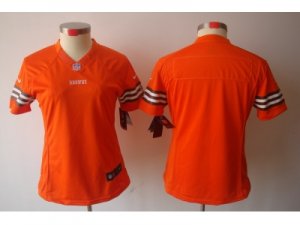 Nike Women Cleveland Browns Blank Orange Jerseys