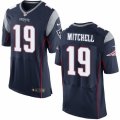 Mens Nike New England Patriots #19 Malcolm Mitchell Elite Navy Blue Team Color NFL Jersey