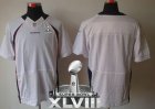 Nike Broncos Blank White Super Bowl XLVIII NFL Elite Jersey