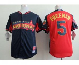 mlb 2014 all star jerseys atlanta braves #5 freeman blue-red