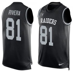 Nike Oakland Raiders #81 Mychal Rivera Black Team Color Men Stitched NFL Limited Tank Top Jersey