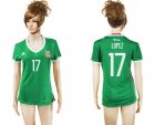 Womens Mexico #17 Lopez Home Soccer Country Jersey