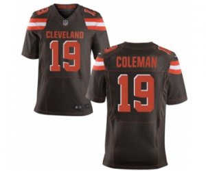 Men\'s Nike Cleveland Browns #19 Corey Coleman Elite Brown Team Color NFL Jersey