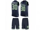 Mens Nike Seattle Seahawks #30 Bradley McDougald Limited Steel Blue Tank Top Suit NFL Jersey