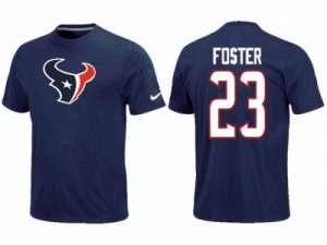 Nike Houston Texans #23 FOSTER Name & Number blue T-Shirt