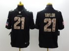 Nike Washington Redskins #21 Sean Taylor Black Salute to Service Jerseys(Limited)