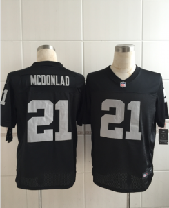 Nike Oakland Raiders #21 MCDONLAD Black jerseys(Elite)