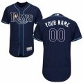 Mens Majestic Tampa Bay Rays Customized Navy Blue Flexbase Authentic Collection MLB Jersey