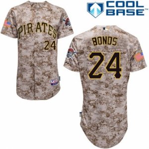 Men\'s Mitchell and Ness Pittsburgh Pirates #24 Barry Bonds Authentic White Throwback MLB Jersey