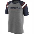Denver Broncos Enzyme Shoulder Stripe Raglan T-Shirt Heathered Gray
