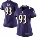 Women's Nike Baltimore Ravens #93 Lawrence Guy Limited Purple Team Color NFL Jersey