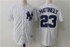 New York Yankees #23 Don Mattingly White Cool Base Jersey