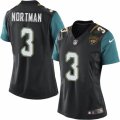 Womens Nike Jacksonville Jaguars #3 Brad Nortman Teal Black Team Color NFL Jersey
