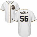 Men's Majestic San Diego Padres #56 Fernando Rodney Authentic White Home Cool Base MLB Jersey