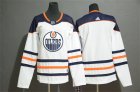 Oilers Blank White Youth Adidas Jersey