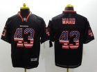 Nile Denver Broncos #43 T.J. Ward Black Jerseys(USA Flag Fashion Elite)