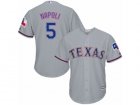 Mens Majestic Texas Rangers #5 Mike Napoli Replica Grey Road Cool Base MLB Jersey