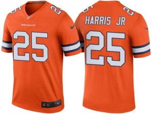 Denver Broncos #25 Chris Harris Jr Orange Color Rush Legend Jersey