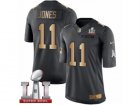 Mens Nike Atlanta Falcons #11 Julio Jones Limited Black Gold Salute to Service Super Bowl LI 51 NFL Jersey