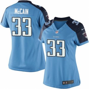 Women\'s Nike Tennessee Titans #33 Brice McCain Limited Light Blue Team Color NFL Jersey