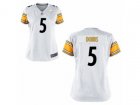 Women Nike Pittsburgh Steelers #5 Joshua Dobbs White Game Jerseys
