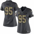 Women's Nike Pittsburgh Steelers #95 Jarvis Jones Limited Black 2016 Salute to Service NFL Jersey