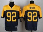 Nike Green Bay Packers #92 WHITE yellow-blue jerseys[Elite]