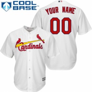 Womens Majestic St. Louis Cardinals Customized Replica White Home Cool Base MLB Jersey