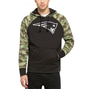 Men\'s New England Patriots \'47 Black Alpha Hoodie