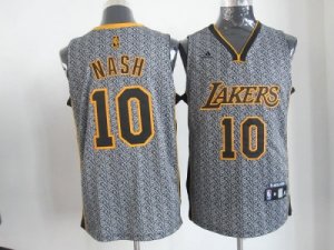 nba los angeles lakers #10 nash grey[static fashion swingman]