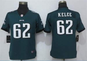 Nike Eagles #62 Jason Kelce Green Women Vapor Untouchable Player Limited Jersey