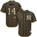 New York Yankees #14 Stephen Drew Green Salute to Service Stitched Baseball Jersey