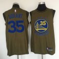 Men Nike Golden State Warriors #35 Kevin Durant Green Salute to Service NBA Swingman Jersey