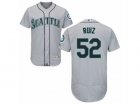 Mens Majestic Seattle Mariners #52 Carlos Ruiz Grey Flexbase Authentic Collection MLB Jersey