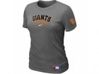 Women San Francisco Giants Nike D.Grey Short Sleeve Practice T-Shirt